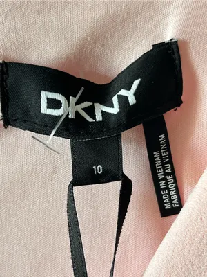 DKNY Pink Pleated Short Sleeve V-Neck Sheath Dress Sz 10 Autumn Wedding Guest thumbnail 7