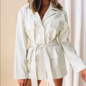 LIONESS White long-sleeve blazer dress thumbnail 5