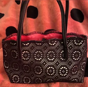Mini Victoria’s Secret bag black lace thumbnail 1