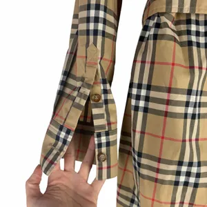 Burberry Giovanna Vintage Check Poplin Cotton Shirt Dress Beige Size 4 thumbnail 13