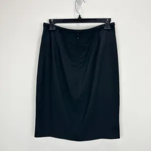 J.Crew Pencil Knee Length Skirt Italian Bi Stretch Wool Black $168 US 4 NWT thumbnail 5