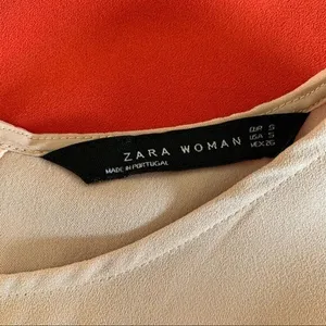 Zara Woman Colorblock Short Sleeve Mini Shift Dress Modern Chic Trendy Small‎ thumbnail 7