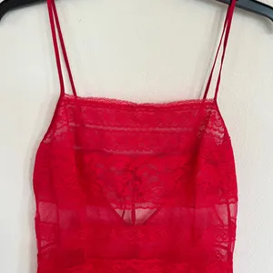 Victoria's Secret Red Sheer Mini Slip Dress Size Small thumbnail 2
