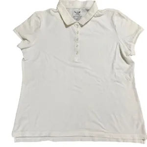 Faded Glory Womens Arctic‎ White Short Sleeve Polo Shirt XXL 20 XFGL14060SO thumbnail 1