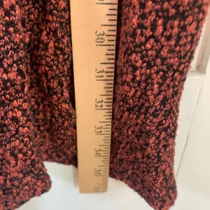 Cut Loose Womens Rust Black Marled‎ Knit Hooded Longline Cardigan Sweater Medium thumbnail 6