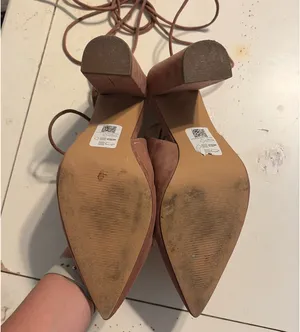 ASOS Pink Suede Heels thumbnail 3