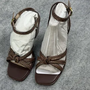 Giani Bernini Size-8.5M Renaee Women's Brown Woven Block Heel Sandals thumbnail 10