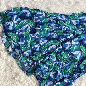 Abel the Label Blue Floral Maxi Dress Size Medium Halter Neck Open Back Tropical thumbnail 4