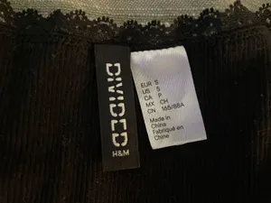 H&M Black Short Sleeve with Bow thumbnail 2