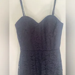 Wtoo Watters Navy Lace Sweetheart Spaghetti Strap Dress Size 4 thumbnail 5