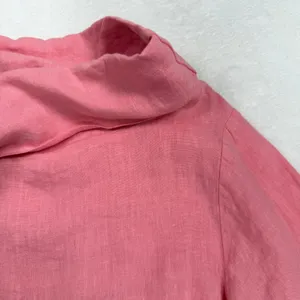 Bryn Walker XXS Etta Shirt Top Oversized Pink LINEN Cowl Neck Elbow Sleeve NEW thumbnail 5