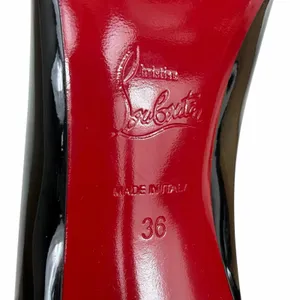 Christian Louboutin Kate 100 Patent Leather Pointed Toe Pump Black Size 36 thumbnail 11