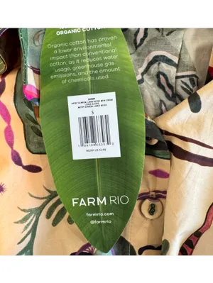 NWT Farm Rio Surreal Print Belted Long Sleeve Mini Dress Size S thumbnail 9