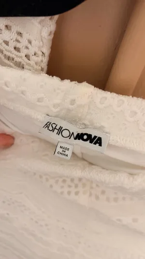 FashioNova White Lace Two-Piece Long Sleeve Set thumbnail 4