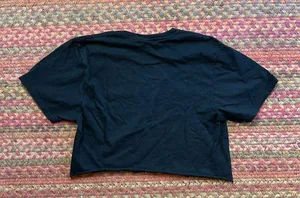 Bible Study Cheeky Ph Black Crop Tee Halloween Costume Cosplay thumbnail 4