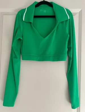 OFFLINE by Aerie Shirt Long Sleeve Cropped thumbnail 1