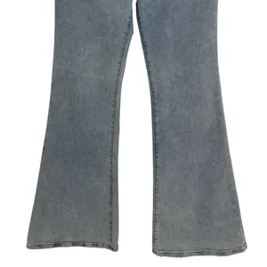 Abercrombie & Fitch The Flare Ultra High Rise Jean 10 Long Light Wash Retro Boho thumbnail 5