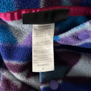 Vintage Patagonia Synchilla Fleece Pullover Purple Blue Geometric Size Medium thumbnail 5