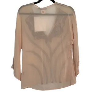 Antik Batik Silk Sequin Velvet Blouse Size Medium Pink thumbnail 2