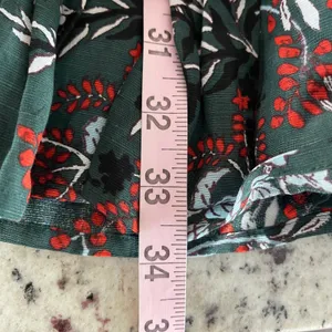 Maje Rubik‎ Imprime Floral Dress Womens 2 Small Green Red Boho Lace Trim V-Neck thumbnail 11