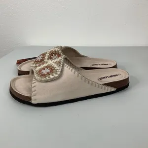 Muk Luks‎ NWT Crochet Top Slide Sandals Size 7 thumbnail 3
