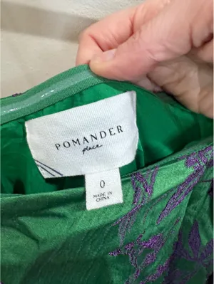Pomander Place NWT Emerald Jacquard Soleil Gown Sz 0 Tuckernuck thumbnail 7