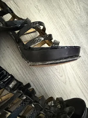 Sam Edelman Black Strappy High Heel Sandals Size 8.5 thumbnail 5