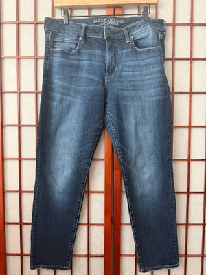 American Eagle Jeans Skinny Stretch straight leg size 12 short thumbnail 1