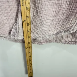 Zara Cotton Gauze Shirt 13-14‎ Pink Button Down Blouse Cottagecore Boho Casual thumbnail 5
