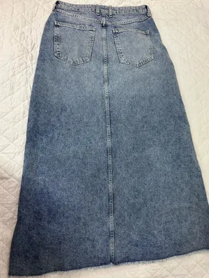 We The Free ( Free people)High-Waist Long Denim Skirt in Blue size 6 thumbnail 11
