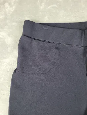 Quince Ultra Stretch Ponte Kick Flare Pants Navy Blue Size L Large Cropped thumbnail 7
