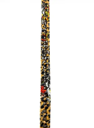 NWT Ed Hardy Fur Leopard Tiger Print Studded Belt Y2K Size 36 thumbnail 6