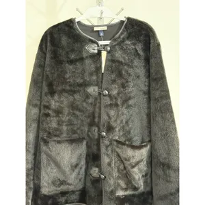 NWT Universal Thread Women Black Faux Fur Toggle Jacket Coat Pockets Size XL thumbnail 5