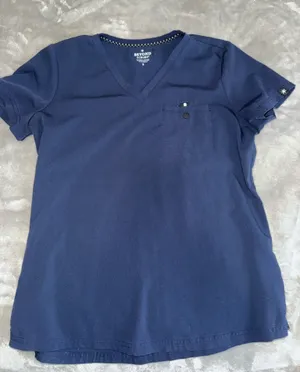 Beyond Scrubs Scrub Top Blue thumbnail 1