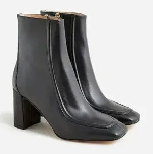 J.‎ Crew Black Square-toe Ankle Boots in Italian Leather Size 10 thumbnail 1