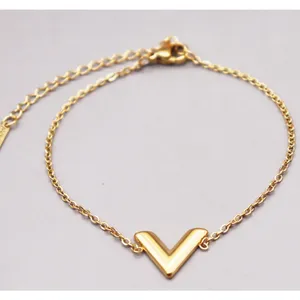 Dainty Yellow Gold Filled V-Shape‎ Bracelet, 7-9” thumbnail 6
