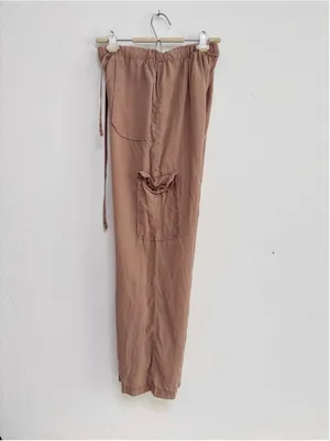Women's Thread & Supply Brown Cargo Pants S Tencel thumbnail 9