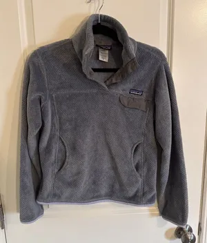 Patagonia Women's Re-Tool Snap-T Pullover Gray Fleece Polartec Women's Sz S thumbnail 1