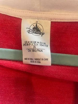 Disney Red Minnie Graphic Zip-Up Hoodie ladies medium to large fit like new thumbnail 6