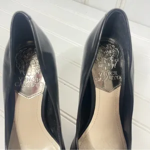 Vince Camuto Kain Black Leather Pointed Toe Stiletto Pumps Size 5M thumbnail 4