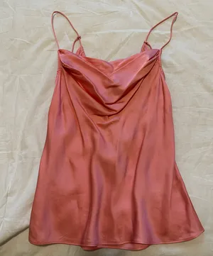 Light Pink Satin Tank Top thumbnail 1