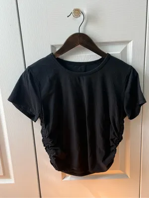 Lululemon All it Takes Ribbed Nulu Top in Black thumbnail 2
