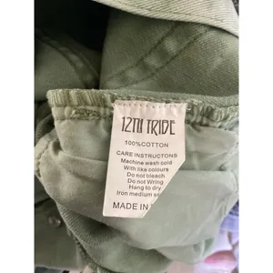 12th Tribe Green Tie Dye Tapered High Rise Jeans Button Fly S thumbnail 6