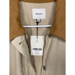 Reformation Archer Denim Jacket Coyote Brown Oversized Small NWT thumbnail 3