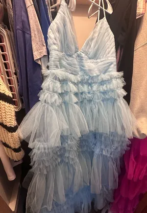 Lulus Dress Prom Light Blue Sparkly thumbnail 1