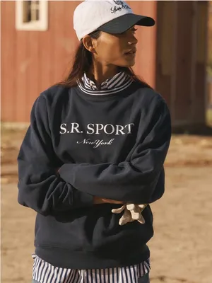 Sporty & Rich SR Sport crew navy white XL Terry thumbnail 2