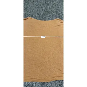Eileen Fisher Womens Medium Orange Beaded Cowl Neck 100% Linen Boxy Top Blouse thumbnail 6