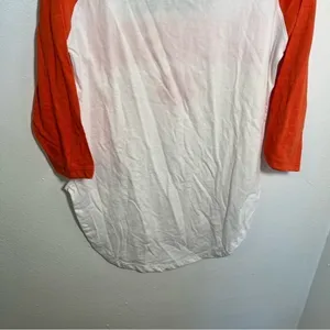 Three Ships Women's Size Medium Quinn Shirt Raglan Sleeve Clemson Tigers White thumbnail 11