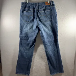 3192 | Lauren Ralph Lauren Straight Leg Mid Rise Denim Jeans Blue Womens 14 thumbnail 2