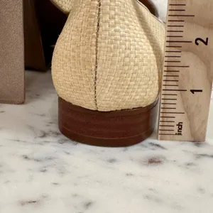 Jack Rogers Raffia Loafers Beige Woven Straw Smoking Slipper Flats Size 6M thumbnail 6